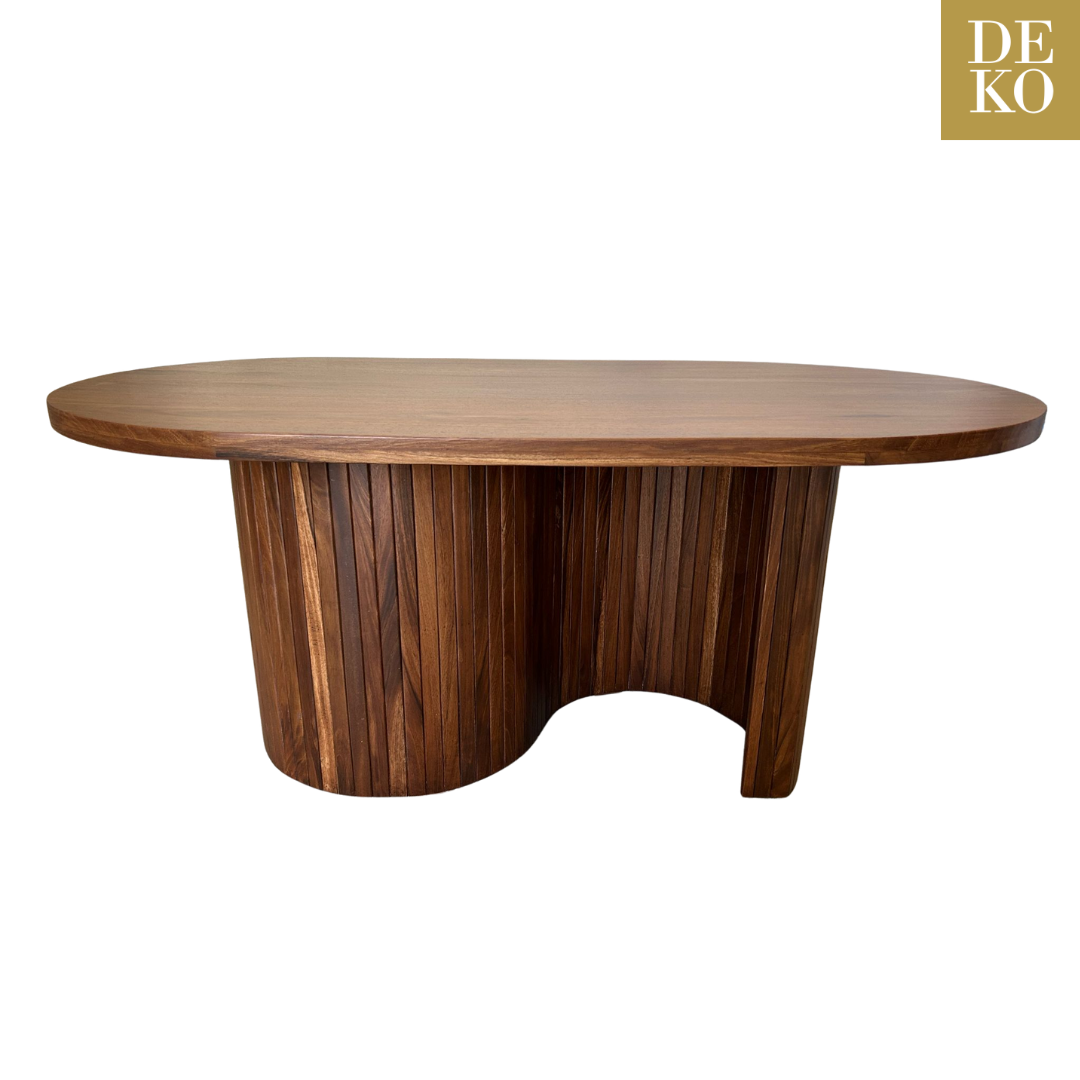 Mesa de Comedor de Parota Modelo Arcos Nogal con Envío Gratis en DEKO