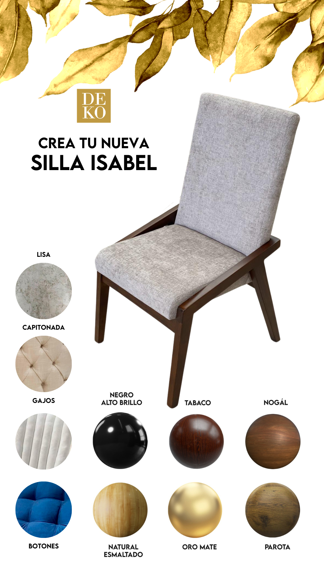 Sillas de Madera - Modelo Isabel con Envío Gratis