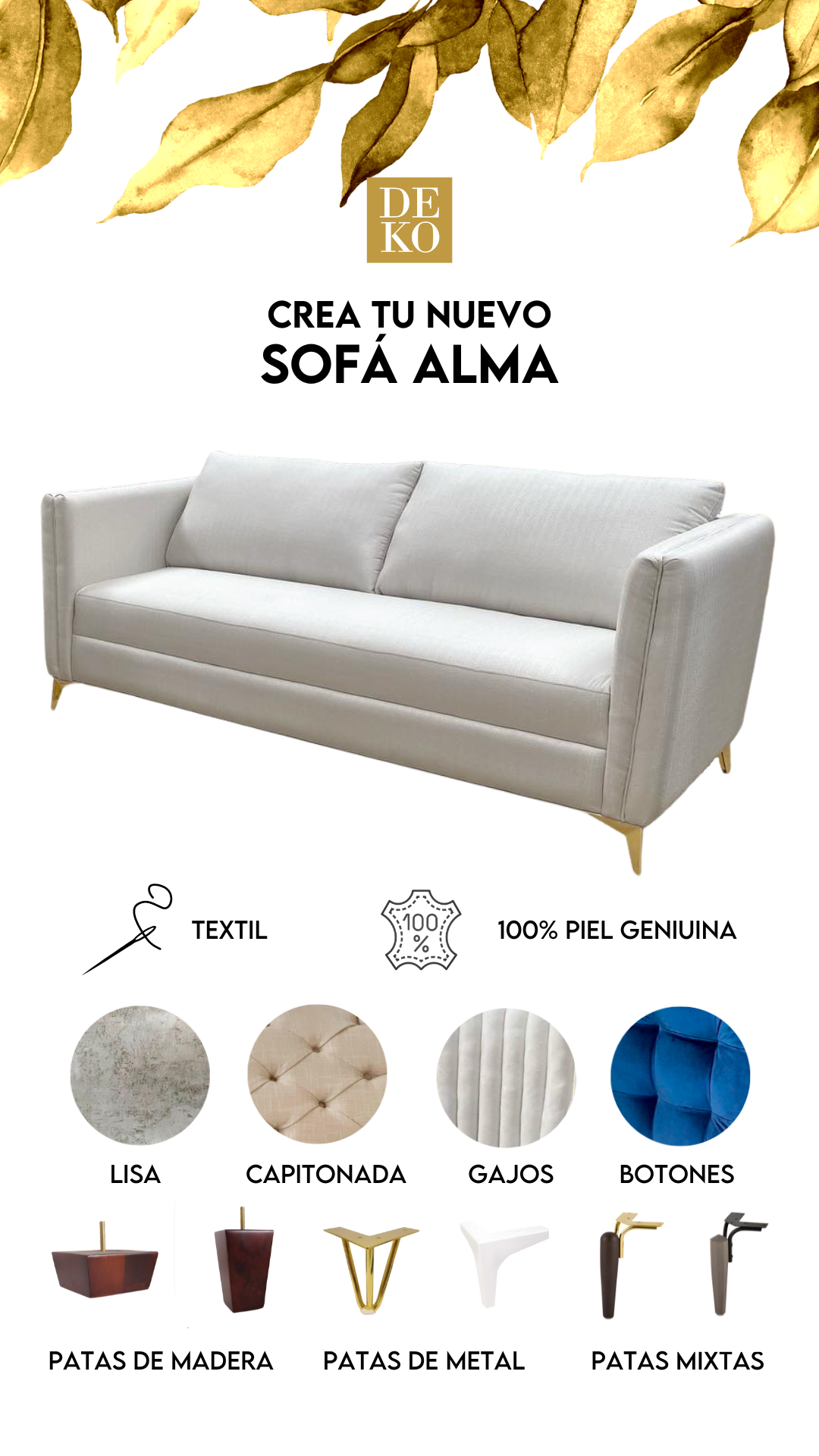 Salas Modernas - Sofá Modelo Alma con Envío Gratis en DEKO