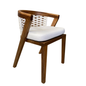 Silla Tule Artesanal DEKO, madera de Parota y cuerda tejida, diseño orgánico moderno.