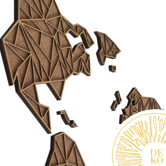 Paneles 3D Para Paredes - Modelo Mapa Poligonal con Envio Gratis en DEKO